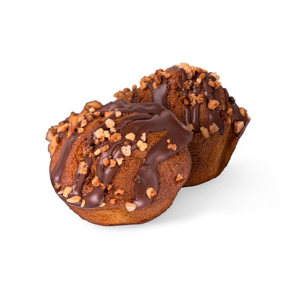 Медово-сливовий мафін із соковитою сливовою начинкою, медовими нотками, темною глазур’ю та хрустким карамелізованим арахісом. Ідеальний солодкий перекус до кави